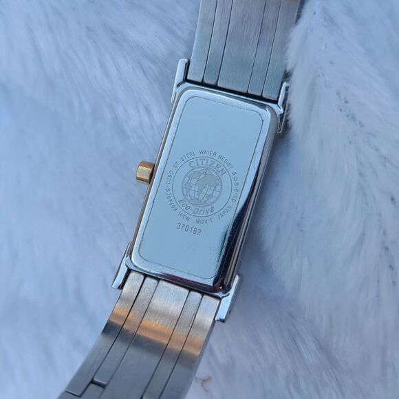 Citizen Ciena Eco-Drive Two Tone Silver & Gold Stainless Steel Quartz Watch VGUC - Picture 7 of 8
